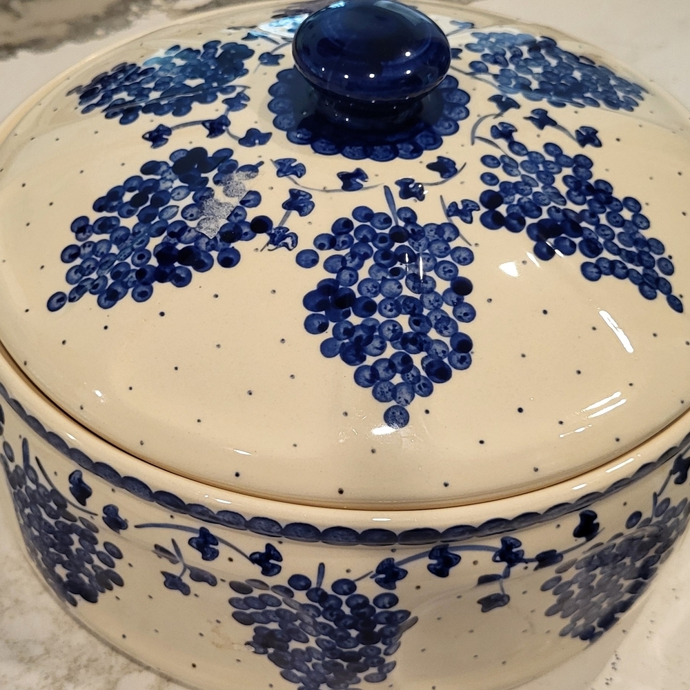 Blue and White Ceramic Art Piece